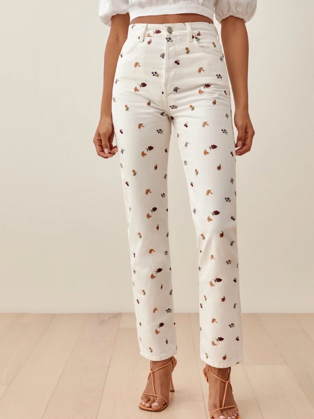 Reformation- Cynthia Fruitloops High Rise Straight Jeans